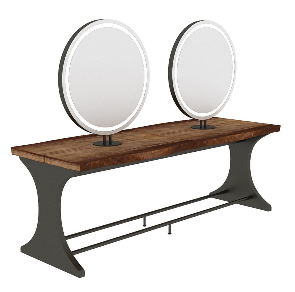 Woody Circle Double Island Damenfrisierplatz