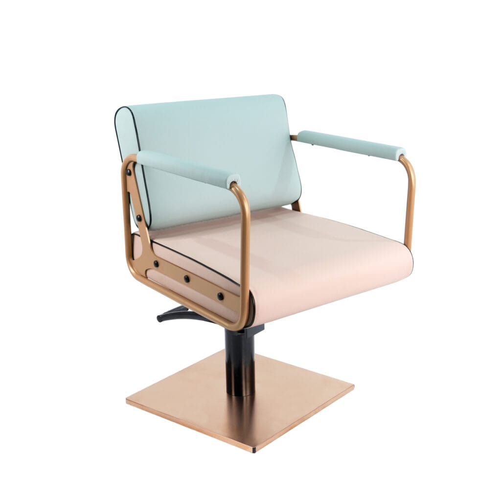 Round Styling Rose Damenfrisierstuhl