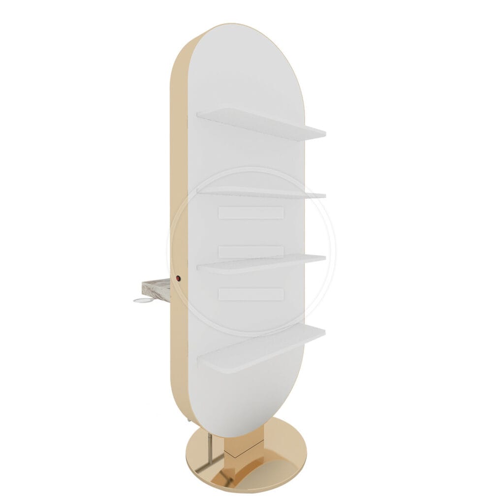 Glam Island with Shelf Damenfrisierplatz